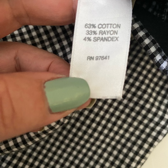J. Jill Pants Black and White Check Gingham Elastic Waistband Women’s Size 10 - Picture 6 of 10